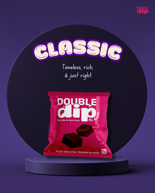 Classic Double Dip (Pack of 5) – Fudgy Belgian brownie